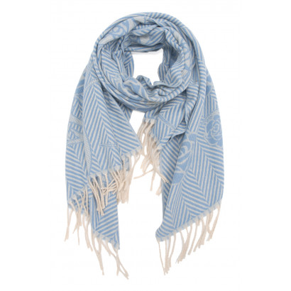 WOVEN  SCARF WITH GEOMETRIC SHAPE