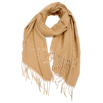 WOVEN  SCARF WITH GEOMETRIC SHAPE