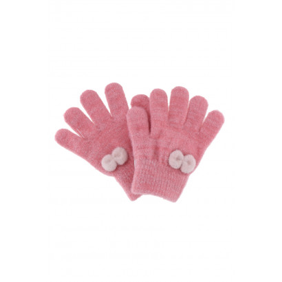 KIDS GEBREIDE HANDSCHOENEN MET KNOOP