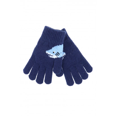 KIDS KNITTED GLOVES WITH SHARK