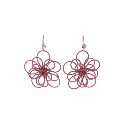 EARRINGS FLOWER SHAPE PENDANT