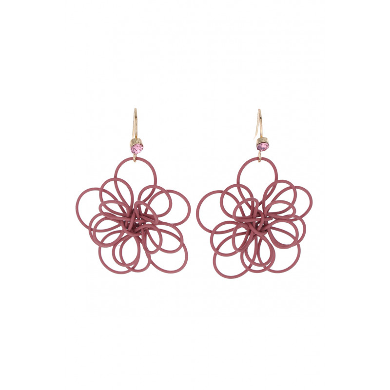 EARRINGS FLOWER SHAPE PENDANT