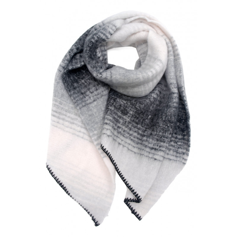 WOVEN WINTER SCARF PRINTED STRIPES