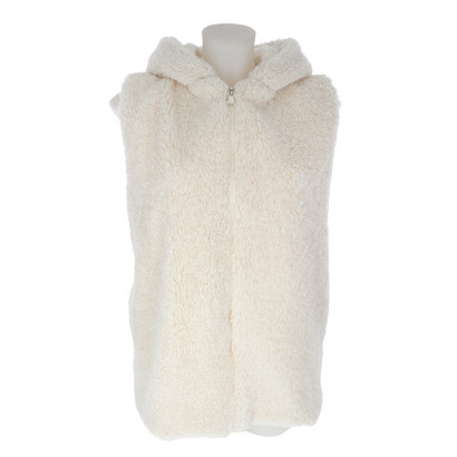 TEDDY FUR WAISTCOAT WITH HOOD