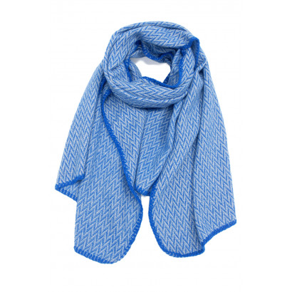 WOVEN WINTER SCARF WITH ZIGZAG AND LUREX