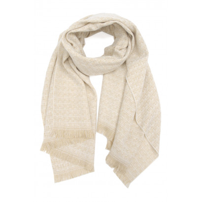 WOVEN WINTER SCARF CHECKED WITH LUREX