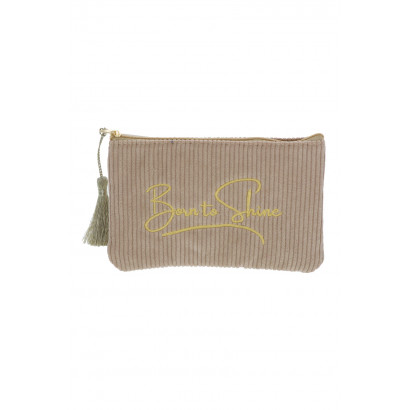 POCHETTE/TROUSSE EN PELUCHE: BORN TO SHINE