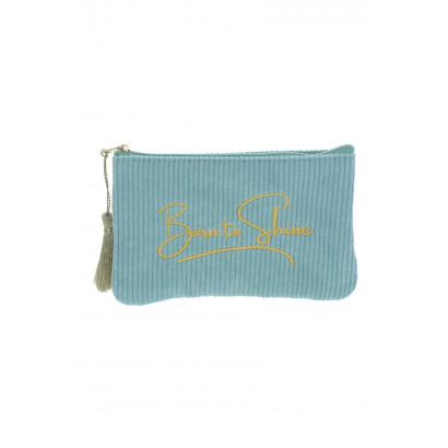 POCHETTE/TROUSSE EN PELUCHE: BORN TO SHINE