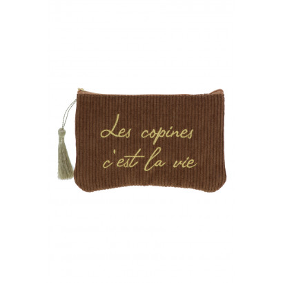 VELVET POUCH/KIT: LES COPINES C'EST LA VIE