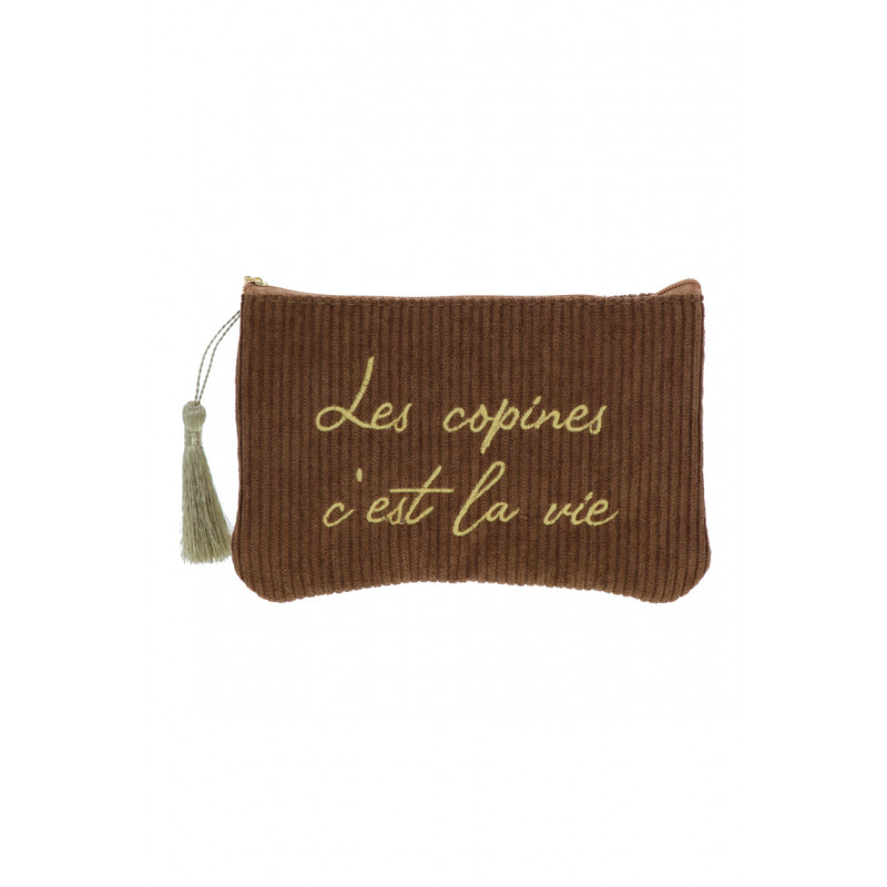 VELVET POUCH/KIT: LES COPINES C'EST LA VIE