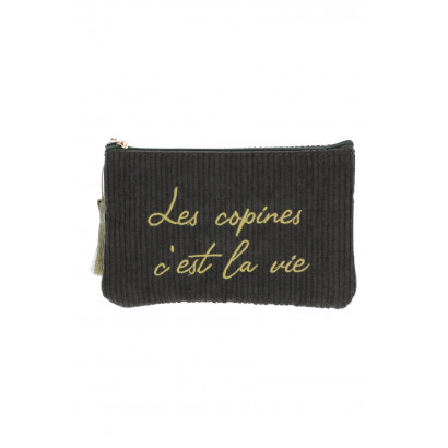 VELVET POUCH/KIT: LES COPINES C'EST LA VIE