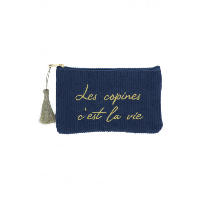 VELVET POUCH/KIT: LES COPINES C'EST LA VIE