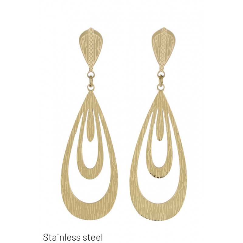 STEEL EARRING DROP SHAPE