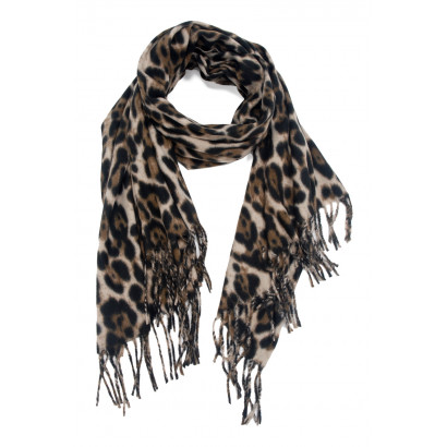 SCARF WITH ANIMAL PRINTED