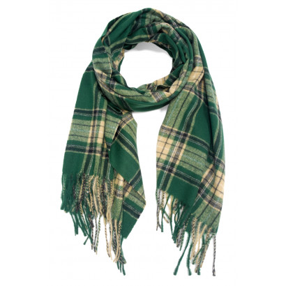 WOVEN WINTER SCARF WITH STRIPES WITH FRINGES