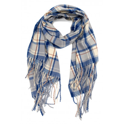 WOVEN WINTER SCARF WITH STRIPES WITH FRINGES