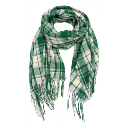 WOVEN WINTER SCARF WITH STRIPES WITH FRINGES