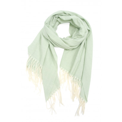 WOVEN WINTER SCARF WITH STRIPES WITH FRINGES