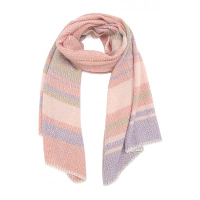 WOVEN WINTER SCARF WITH ZIGZAG AND LUREX