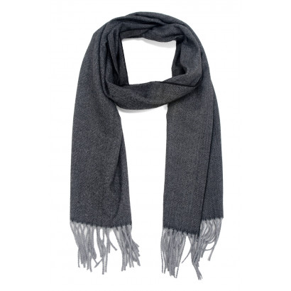 MAN WINTER SCARF WITH FRINGES