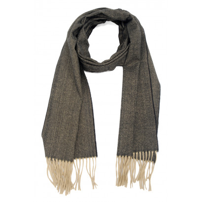 MAN WINTER SCARF WITH FRINGES