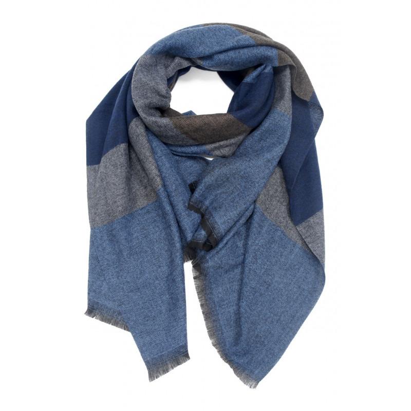 WOVEN WINTER SCARF WITH GEOMETRIC SHAPE