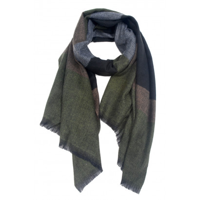 WOVEN WINTER SCARF WITH GEOMETRIC SHAPE