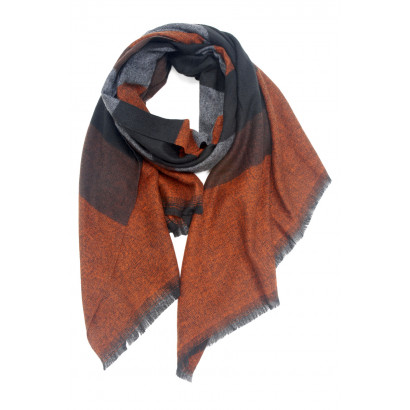 WOVEN WINTER SCARF WITH GEOMETRIC SHAPE