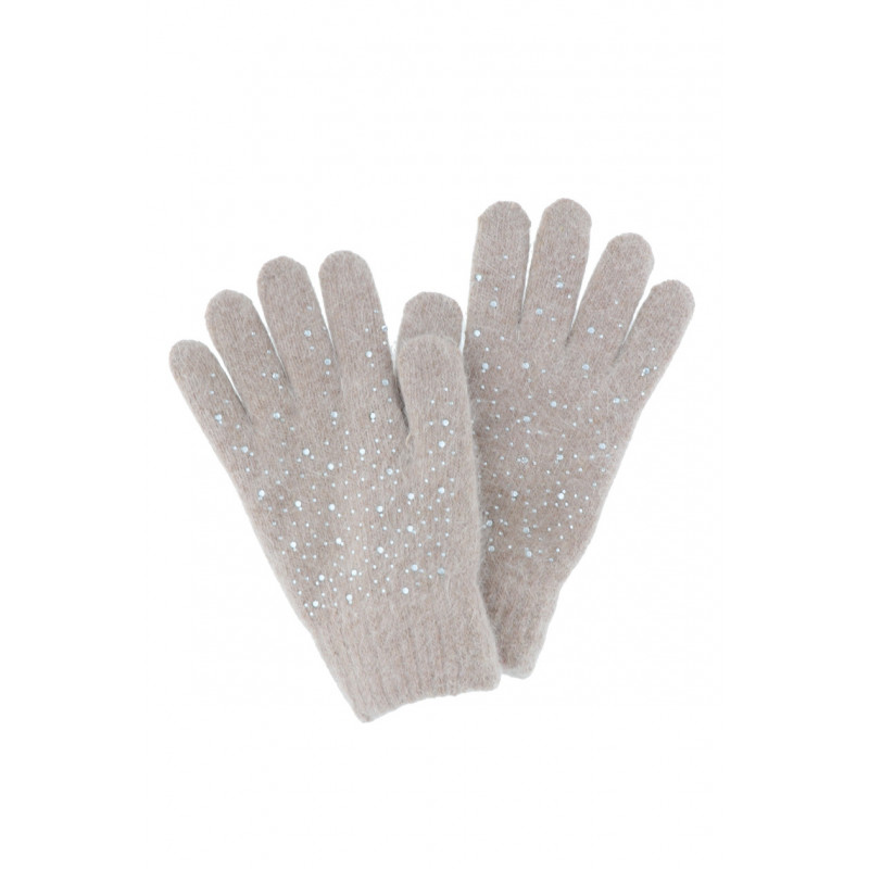 KNITTED GLOVE WITH RHINESTONES