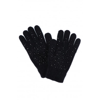 KNITTED GLOVE WITH RHINESTONES