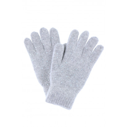 KNITTED GLOVE WITH RHINESTONES