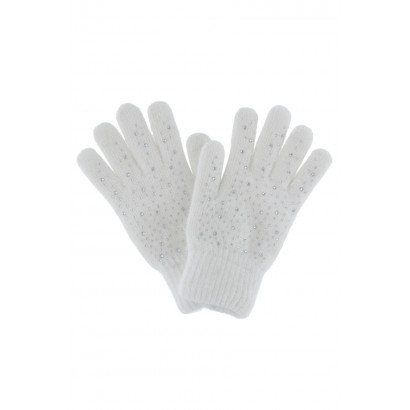 KNITTED GLOVE WITH RHINESTONES