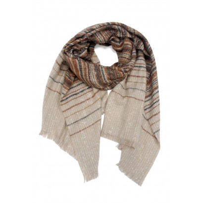 WOVEN WINTER SCARF LINED WITH LUREX