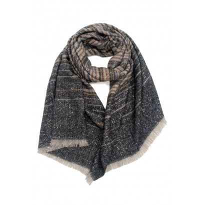 WOVEN WINTER SCARF LINED WITH LUREX