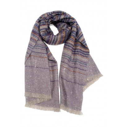 WOVEN WINTER SCARF LINED WITH LUREX