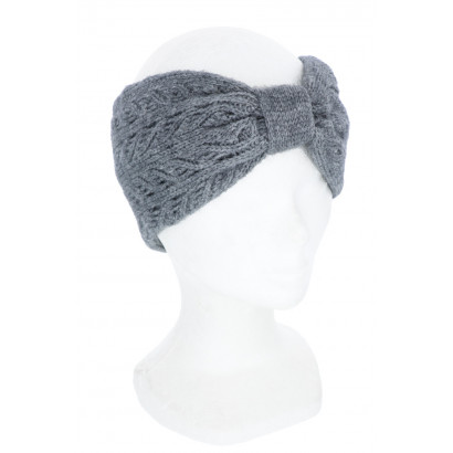 KNITTED HEADBAND SOLID COLOR WITH KNOT