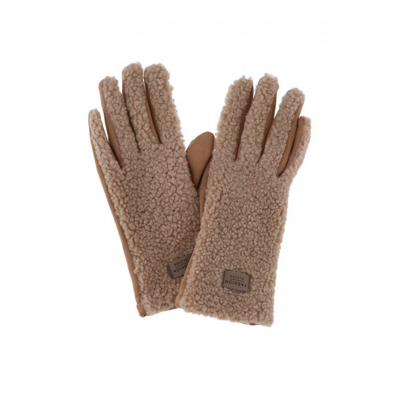 GANTS EN JERSEY ET IMITATION MOUTON RETOURNÉ