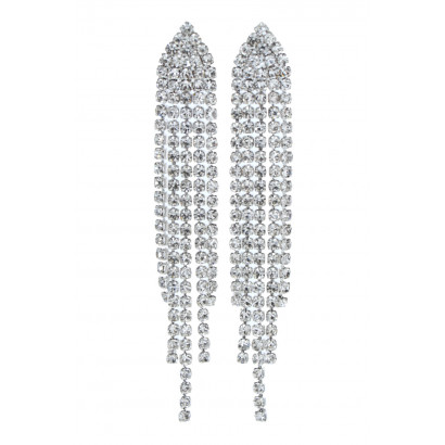 BOUCLES D'OREILLES STRASS & FRANGES