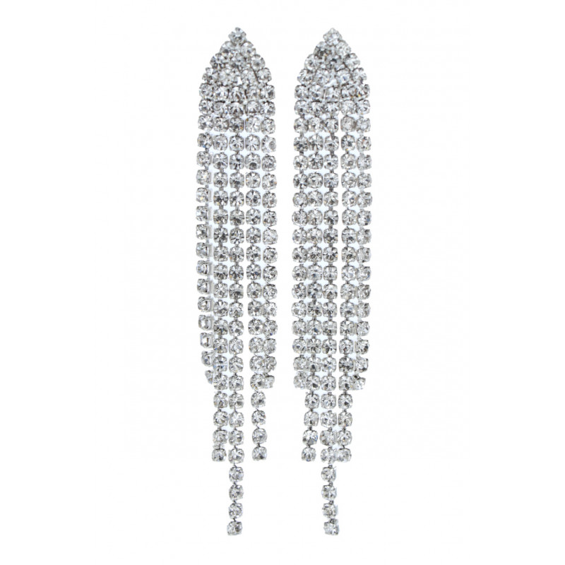 BOUCLES D'OREILLES STRASS & FRANGES