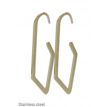 STEEL EARRINGS GEOMETRIC SHAPE