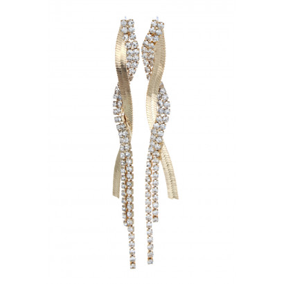 EARRINGS ARTICULAR CHAIN & STRASS FRINGES