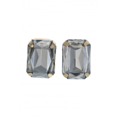 BOUCLES D'OREILLES STRASS FORME RECTANGULAIRE