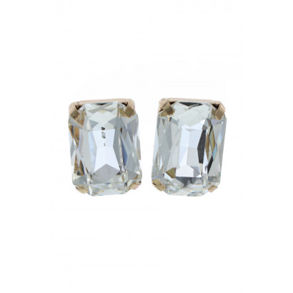 BOUCLES D'OREILLES STRASS FORME RECTANGULAIRE