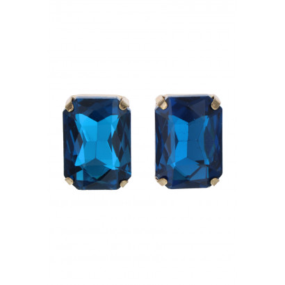 BOUCLES D'OREILLES STRASS FORME RECTANGULAIRE