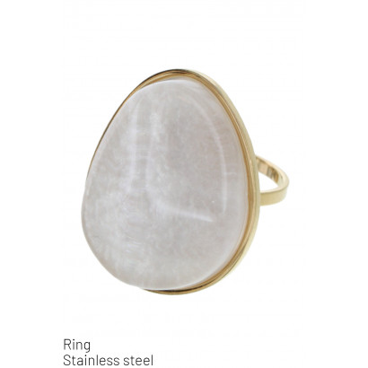 BAGUE EN ACIER AVEC FORME ASYMÉTRIQUE