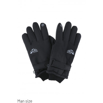 WINTERHANDSCHOENEN IN EFFEN KLEUR MET KRAS