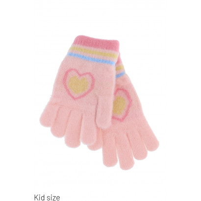 GANTS TRICOTES ENFANT AVEC COEUR