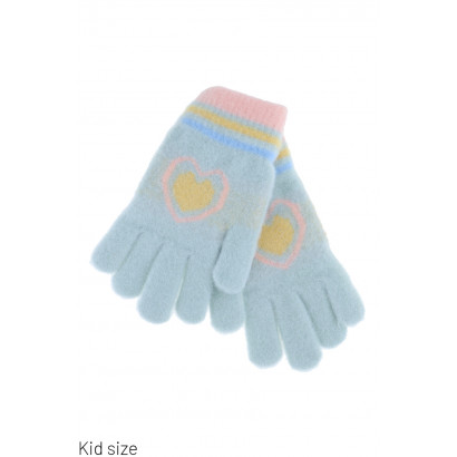 GANTS TRICOTES ENFANT AVEC COEUR