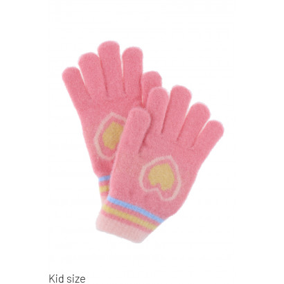 GANTS TRICOTES ENFANT AVEC COEUR