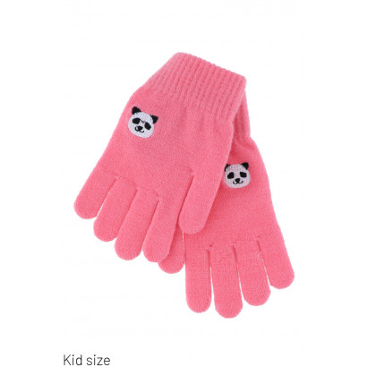 GANTS TRICOTES POUR ENFANT AVEC PANDA